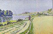 Paul Signac Herblay, La River painting